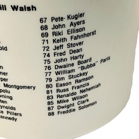 Vintage San Francisco 49ers 1983 Roster Mug With Gold Trim - Picture 6 of 12